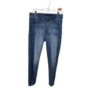 Curve Appeal Womens High Rise Minimalist Jegging Medium‎ Wash Blue Denim Jeans